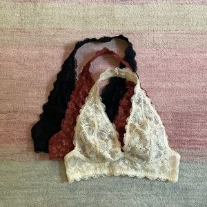 Free People~ halter bralettes (3)